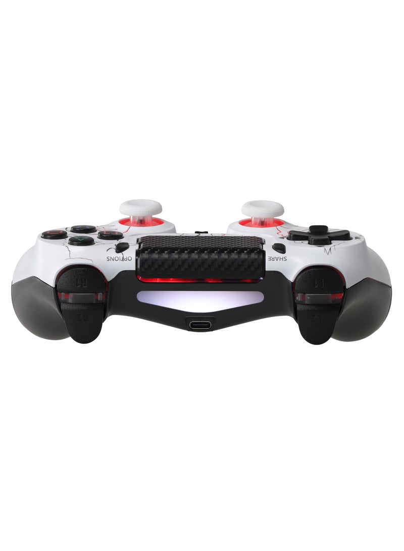 LOG Wireless Controller For PlayStation 4 / 3 / PC /  Android / IOS - RGB Lighting Effect - White - Image 3