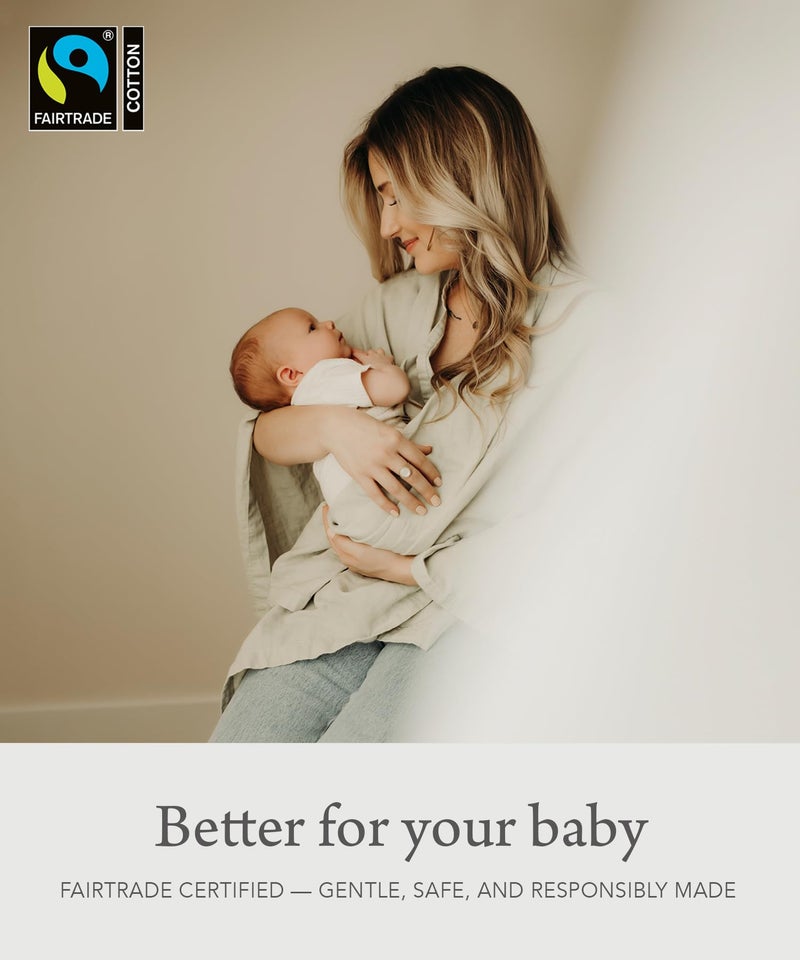 Kishu Baby Indi by Kishu Baby Fairtrade Certified Organic Muslin Nursing Cover Up for Breastfeeding, Breathable Shawl, Scarf, Privacy Nursing Cover for Breastfeeding Moms (Sage) - Image 5