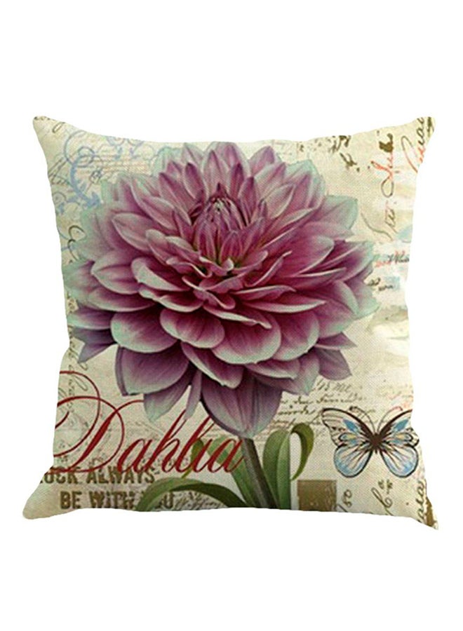 OUTAD Nordic Style Flower Vintage Pillow Case Beige/Pink - Image 1