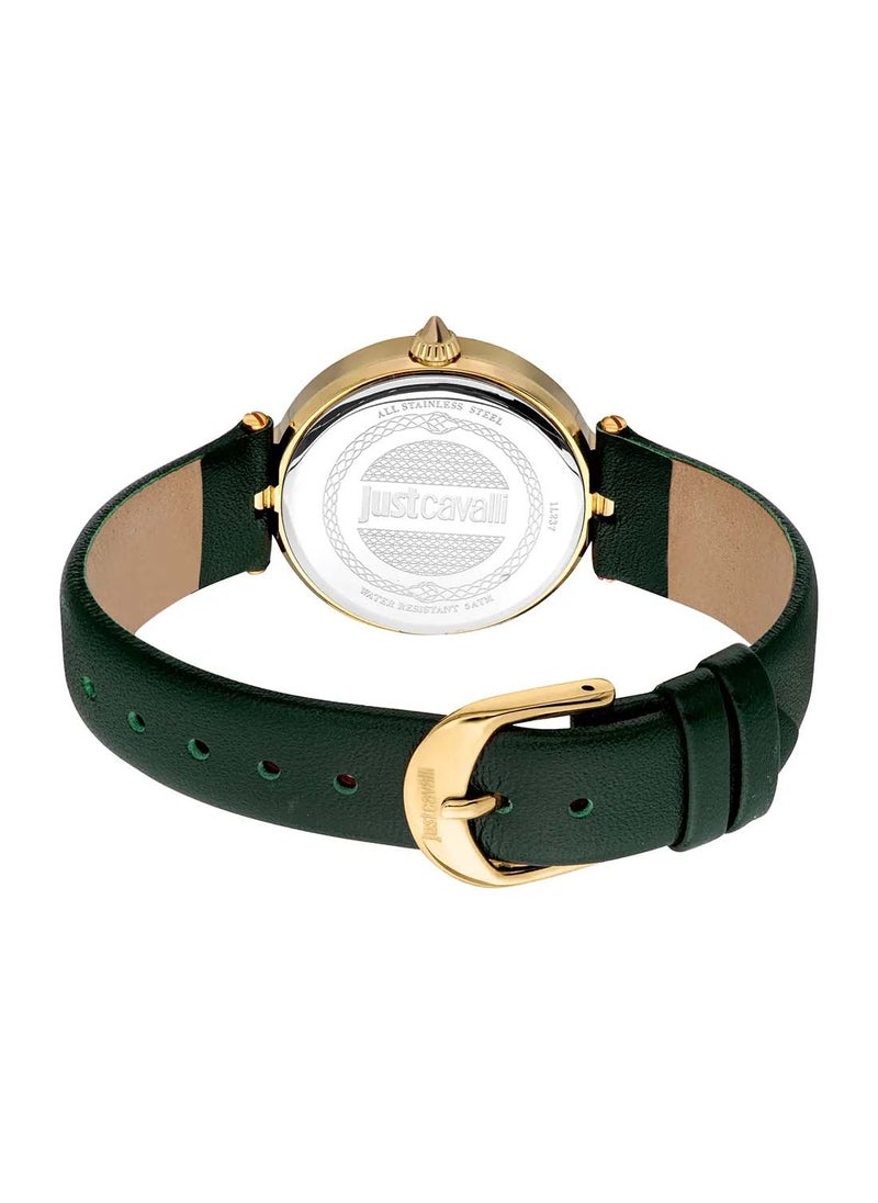 Just Cavalli - Women's Round Shape Leather Wrist Watch JC1L237L0025 - 32 Mm - Image 1