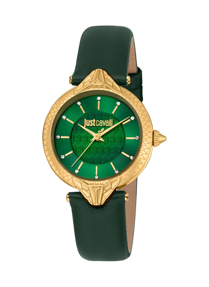Just Cavalli - Women's Round Shape Leather Wrist Watch JC1L237L0025 - 32 Mm - Image 1