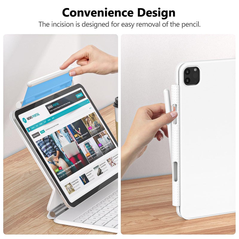 TALTAW Magic Pencil Holder Compatible with Magic Keyboard, Apple Pencil Pro/Apple Pencil 2nd Generation Pencil Holder Compatible. (White) - Image 3