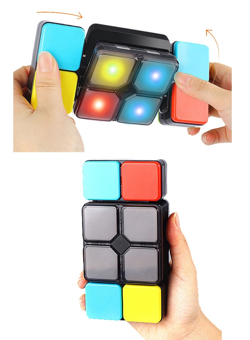 NIBEMINENT Flipslide Game, Electronic Handheld Game Flip, Slide,Music Flash Competitive Rubik's Cube and Match the Colors to Beat the Clock 4 Game Modes Multiplayer Fun  - Image 1