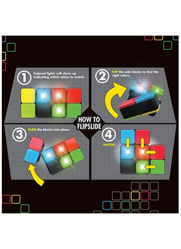 NIBEMINENT - Flipslide Game, Electronic Handheld Game Flip, Slide,Music Flash Competitive Rubik's Cube and Match the Colors to Beat the Clock 4 Game Modes Multiplayer Fun - Image 1