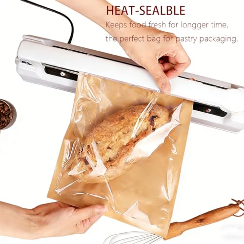 Amsthow 120 Pack Paper Cookie Bags with Window 5 x 7 Inch Paper Treat Bags Snacks Baked Goods Packaging Individual Single Cookie Wrappers Sleeves - Image 4