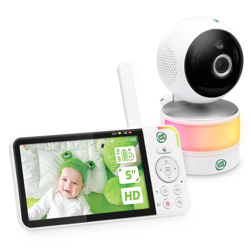 LeapFrog LF915HD Baby Monitor 5 720p Screen 360 Pan Tilt with 8X Zoom Camera Color Night Vision Night Light TwoWay Intercom Secure Transmission No WiFi
