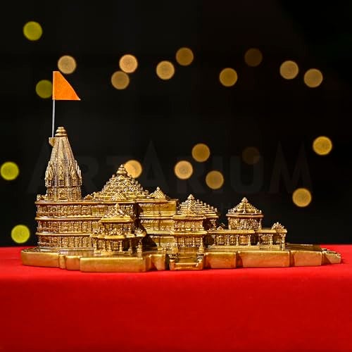 Artarium Ram Mandir Ayodhya Model for Home Temple, Office and Decor, Authentic Ram Janmabhoomi Mandir Showpiece for Puja Room, Office Table, Spiritual Gift & Housewarming Purpose (7.25 Inch) - Image 2