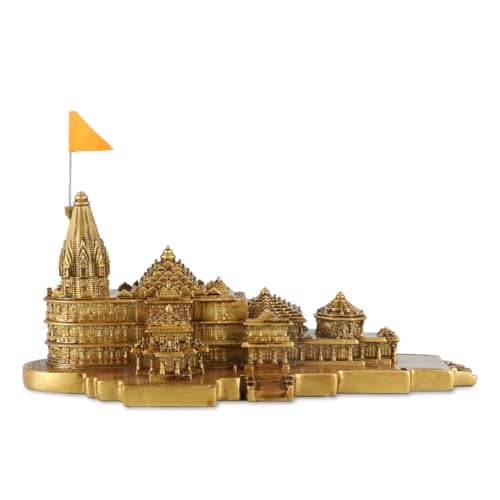 Artarium Ram Mandir Ayodhya Model for Home Temple, Office and Decor, Authentic Ram Janmabhoomi Mandir Showpiece for Puja Room, Office Table, Spiritual Gift & Housewarming Purpose (7.25 Inch) - Image 1