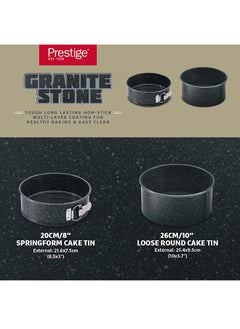 Prestige Prestige Granite 2Pcs Bakeware Set (20Cm Springform Cake Tin & 26Cm Loose Round Cake Tin)  - Image 3