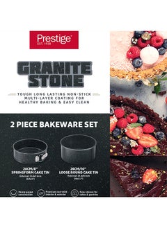 Prestige Prestige Granite 2Pcs Bakeware Set (20Cm Springform Cake Tin & 26Cm Loose Round Cake Tin)  - Image 4