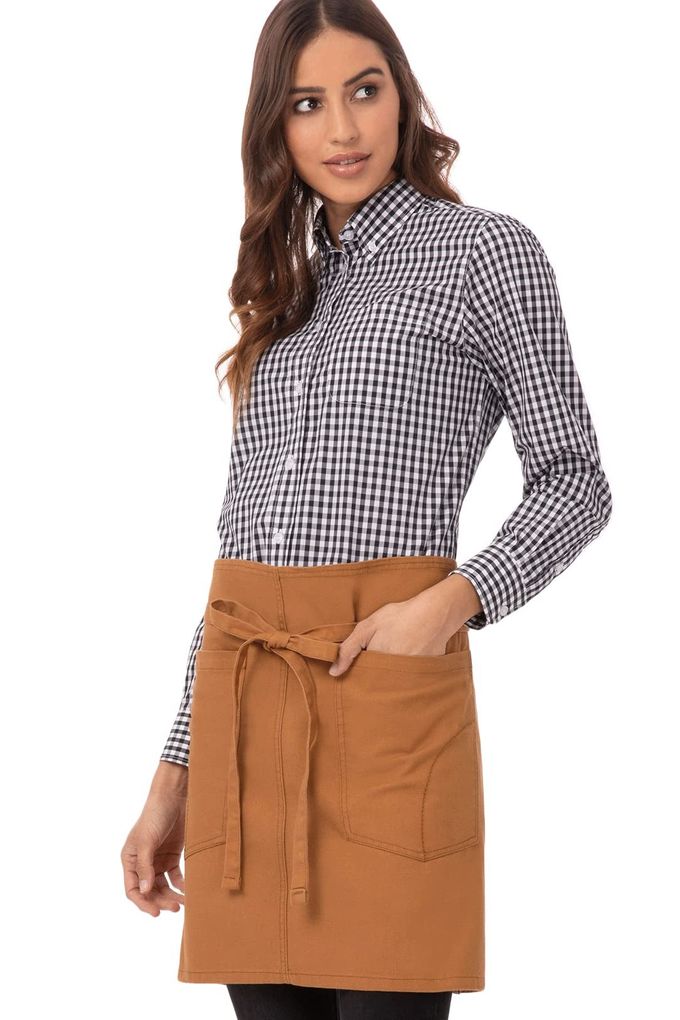 Chef Works Unisex Rockford Half Bistro Apron, Nutmeg, One Size - Image 1