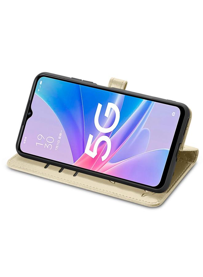 S-TOP Case For OPPO A97 5G Cat and Dog Embossed Leather Phone Case - Image 4