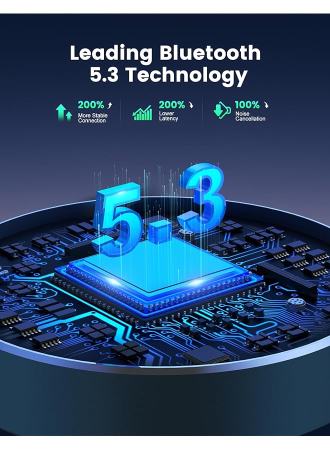 KASTWAVE Bluetooth Aux Receiver For Car, Portable Bluetooth 5.3 Receiver, Plug And Play, Hd Microphone, Aluminum Alloy Shell, Blue Arrbient Light, Suitable For Car - Image 4