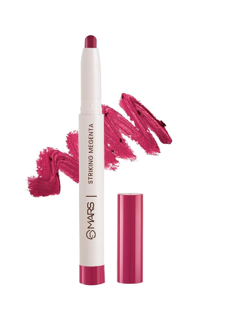 مارس قلم تلوين الشفاه بوبينز طويل الأمد قابل للسحب من مارس، 1.3 جم STRIKING MAGENTA - Image 1