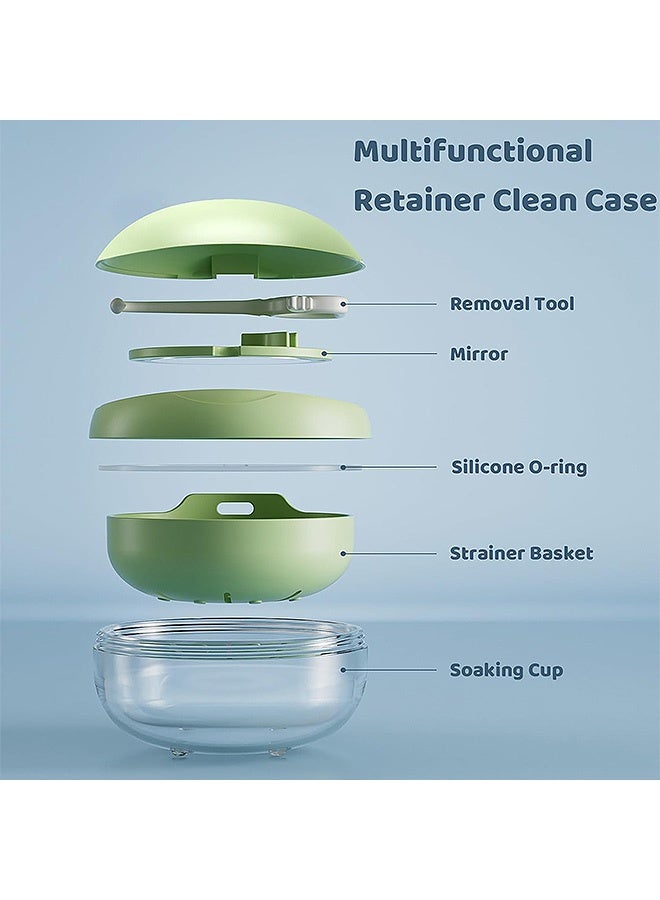 إم إكس إن علبة الاحتجاز المحمولة المزودة بأداة إزالة المثبت، علبة واقي الفم المزودة بمرآة، حقائب محاذاة رقيقة للمحاذاة غير النافذة (أخضر) - Image 3