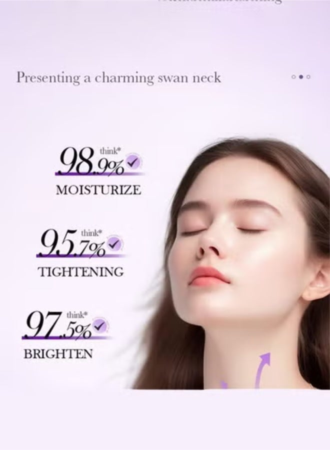 SADOER Gua Sha Neck Cream, Firming Cream for Neck & Jawline Lifting with Double Massage Rollers, Décolleté Moisturizer for Fine Lines, Elasticity and Hydration, 3.8 oz - Image 4