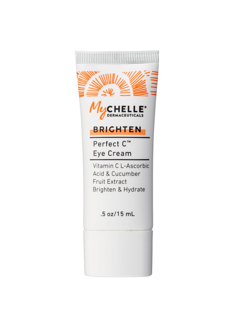 MyChelle Dermaceuticals - MyCHELLE Dermaceuticals Perfect C Eye Cream - Eye Cream for Dark Circles and Puffiness with Vitamin C & Plant Stem Cells to Reduce Visible Signs of Aging, Fine Lines and Wrinkles, 0.51 Fl Oz (Pack of 1) - Image 1