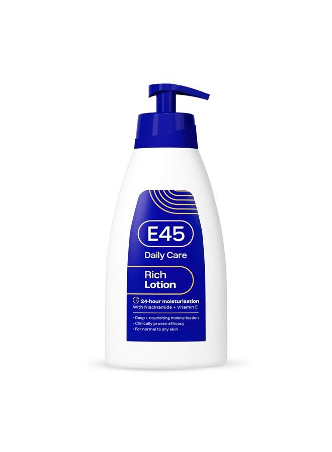 e45 Rich 24 Hours Moisturising Lotion, 400 ml - Image 1