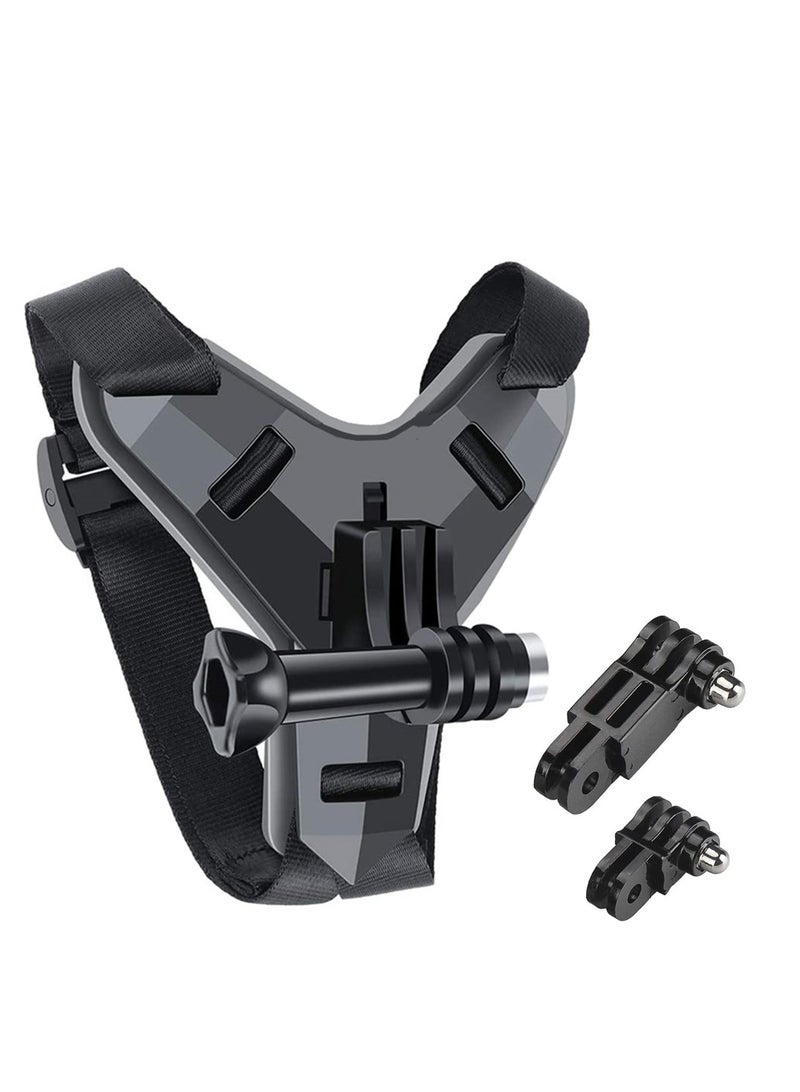 AROAQ Helmet Mount for GoPro, Motor Bike Cycle Helmet Chin Mount Strap Stand Action Camera Accessories Compatible with GoPro Hero 11 10 9 8 7 6 5 4 3 - Image 1