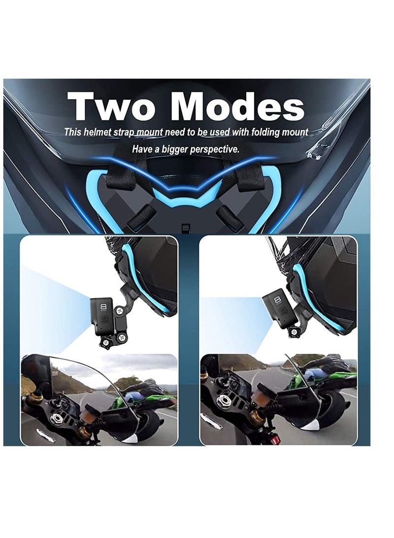 AROAQ Helmet Mount for GoPro, Motor Bike Cycle Helmet Chin Mount Strap Stand Action Camera Accessories Compatible with GoPro Hero 11 10 9 8 7 6 5 4 3 - Image 2