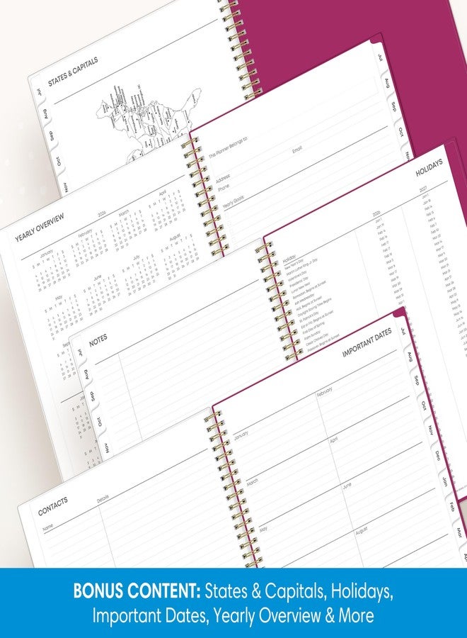 Blue Sky 2026-2027 Weekly and Monthly Academic Year Planner Calendar, July 2026 - June 2027, 8.5" x 11", Flexible Pocket Cover, Wirebound, Storage Pocket, Laminated Tabs, Mahalo - Image 5