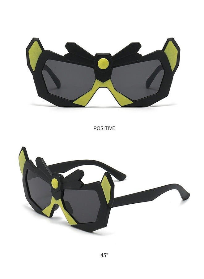 Generic 2Pcs Children's Sunglasses Anti-UV Transformers Boy Sunglasses Superhero Cartoon Glasses Men and Girls Sun Glasses(Blue+Black)  - Image 3