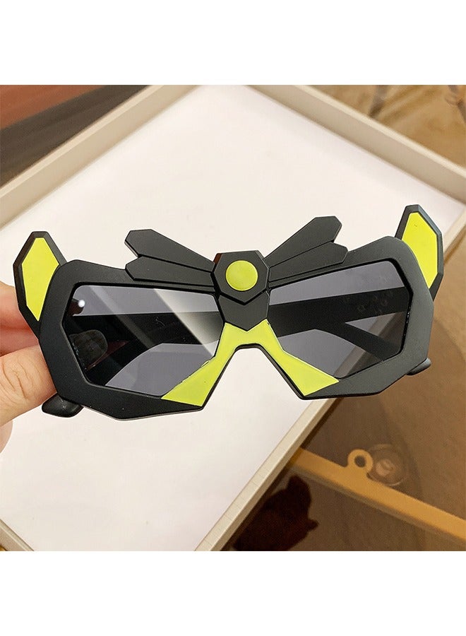 Generic 2Pcs Children's Sunglasses Anti-UV Transformers Boy Sunglasses Superhero Cartoon Glasses Men and Girls Sun Glasses(Blue+Black)  - Image 4