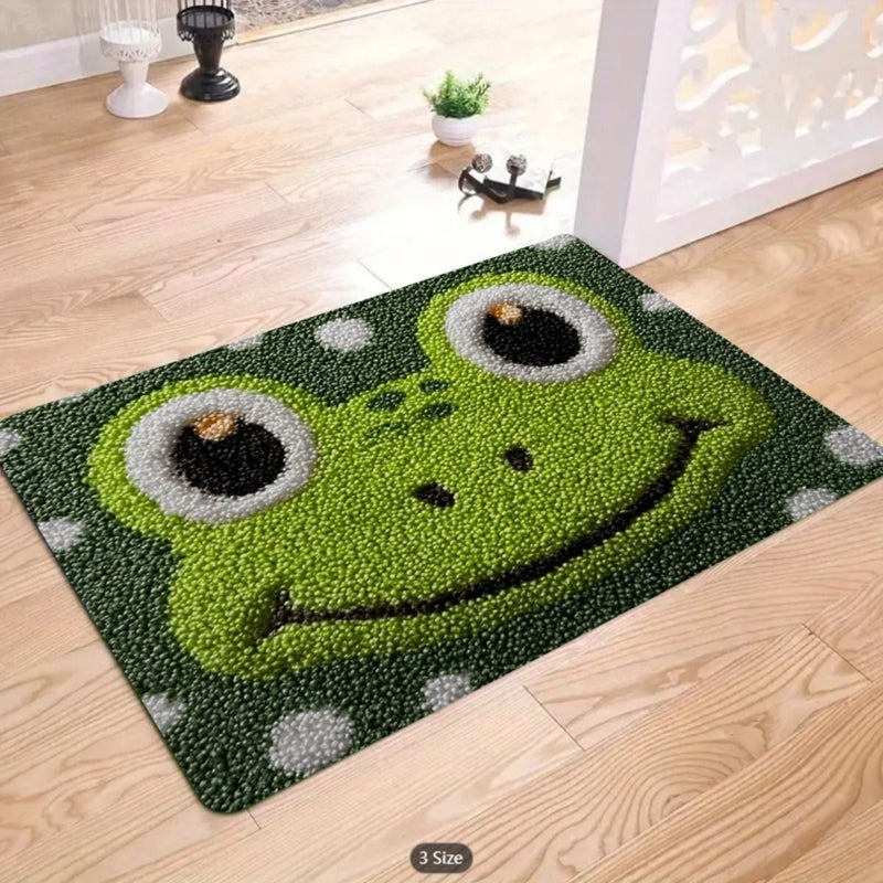 Plush Frog Bathroom Mat 19.69x31.5 Inches Machine Washable Soft Plush Floor Carpet - Image 4