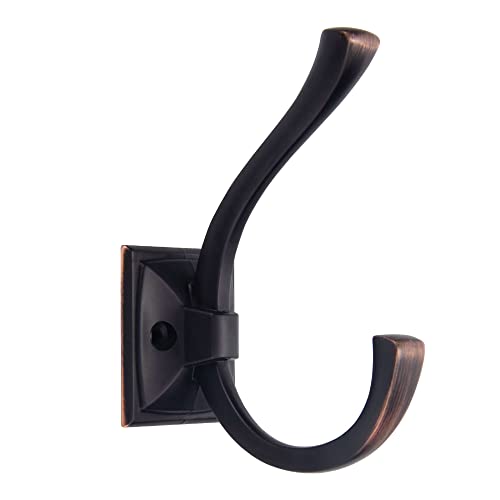 TUNNY 5 Pack Antique Design Wall Hanging Coat Hook - Oil-Rubbed Bronze Coat Hook Towel Hook Suitable for Entry Shoe Cabinet, Wardrobe Bathroom Bedroom Furniture Hardware - Image 1