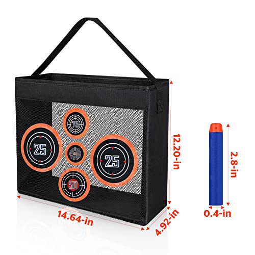 Pokiiulk 600PCS Refill Bullets Fit for Nerf Guns NStrike Elite Series Blasters Toy Guns Darts with Portable Shooting Practice Target Toy Storage Mesh Bag - Image 5