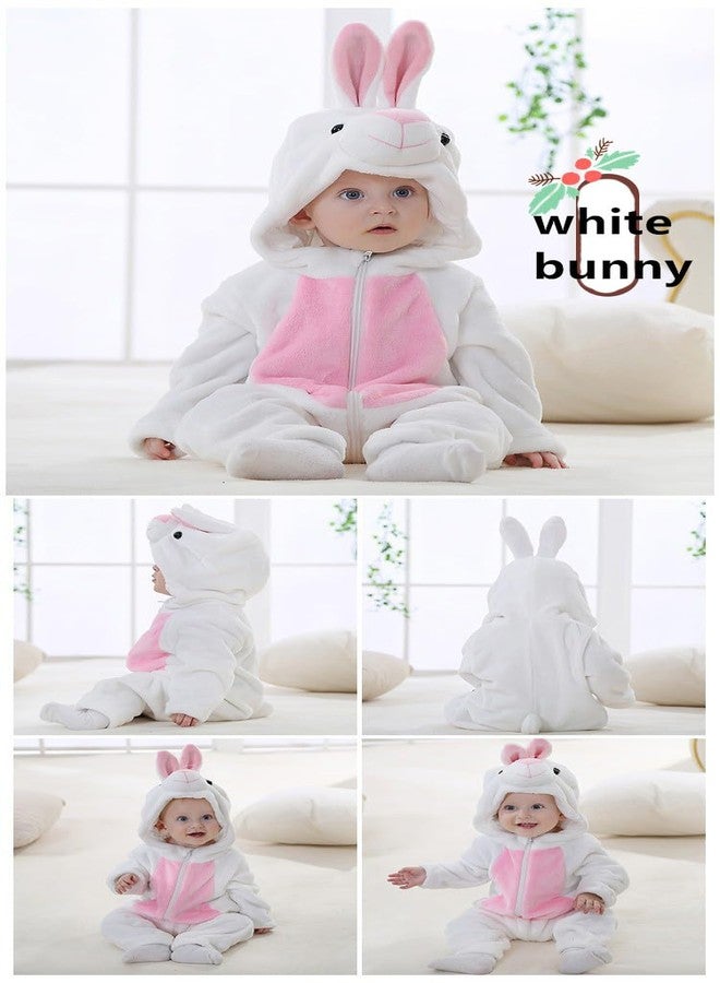 CuteOn Toddler Halloween Costume Onesie Cosplay Romper Christmas Infants Baby Costume White Bunny 12-18 Months - Image 5