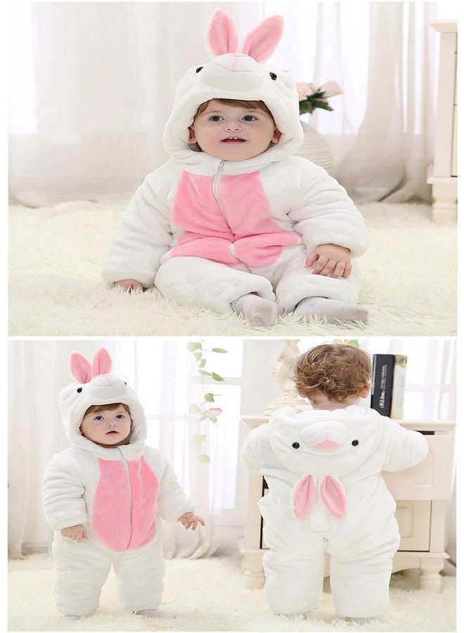 CuteOn Toddler Halloween Costume Onesie Cosplay Romper Christmas Infants Baby Costume White Bunny 12-18 Months - Image 4