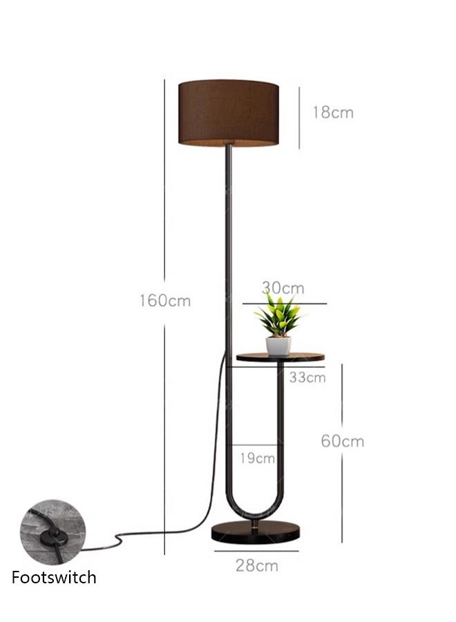 Bolivia's LED Floor Lamp with 3 Color Temperatures Bulb, Vintage Stand Light with Metal Tray, for Living Room Bedroom Office - White - Image 5