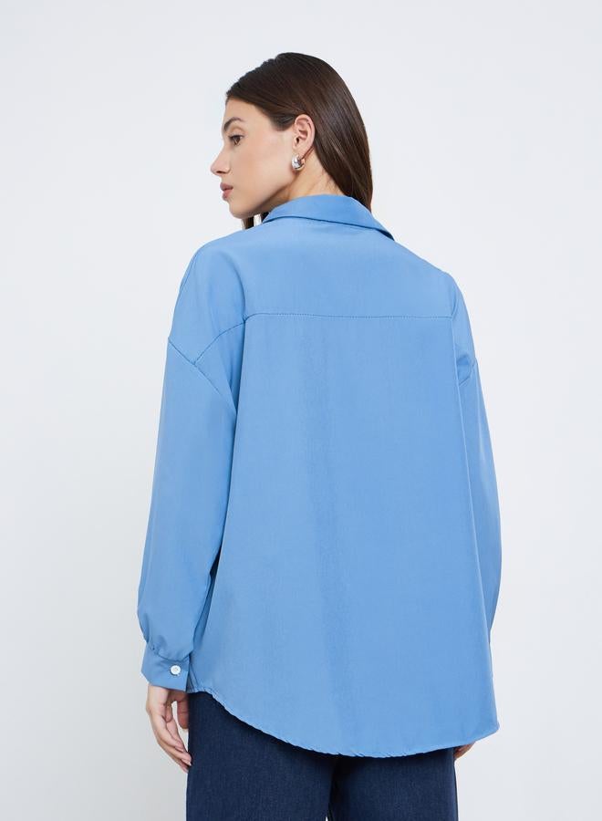 ستايلي بلوزة فضفاضة طويلة - Image 4