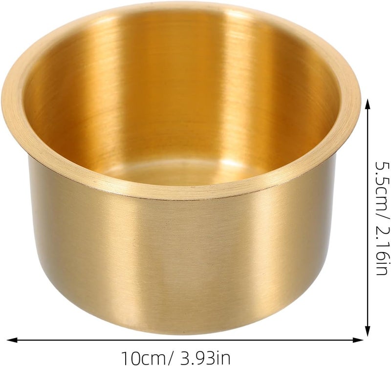 Generic Recessed Drop-in Automotive Cup Holder for Vehicles and Boats, Copper Insert Drink Can Holder with 9x5.5cm Inner Diameter, Multifunctional Car Water Bottle Storage Rack for Yacht - Image 2