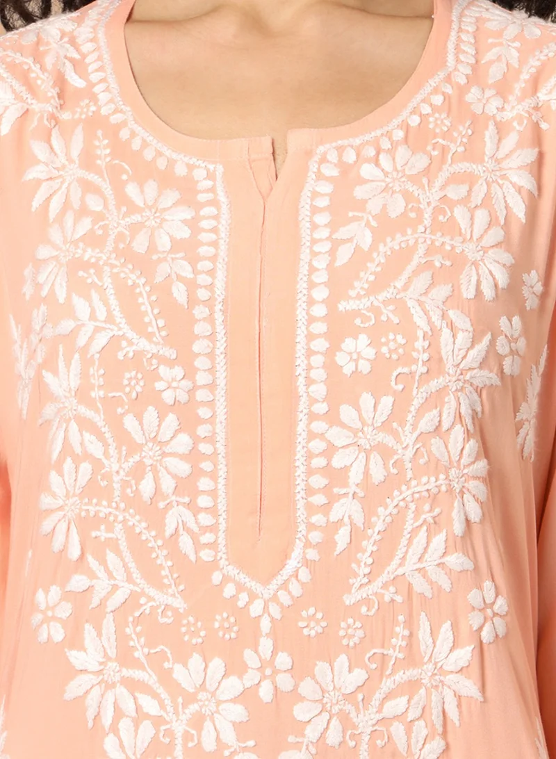 Alaya Women Hand Embroidered Chikankari Modal Kurta Set-AL3600KS