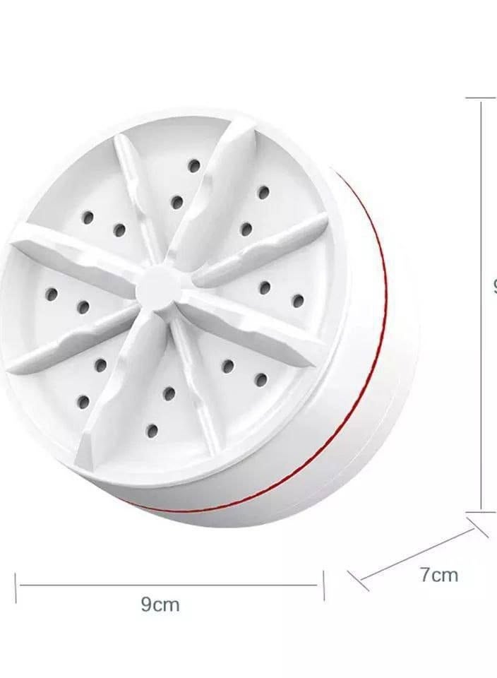 غسالة صغيرة محمولة للحوض مع مزود طاقة USB قدرة 30 وات، غسالة تربو بالموجات فوق الصوتية، منظف توربين للشرابات ملابس الأطفال الملابس الداخلية، امنة ضد الماء H - Image 2
