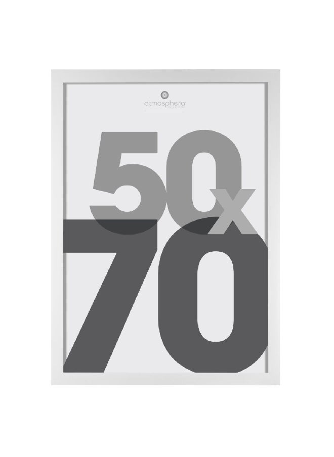 atmosphera Lise Wall Hanging Rectangular Photo Frame White 50 x 70 cm 148387B  - Image 1