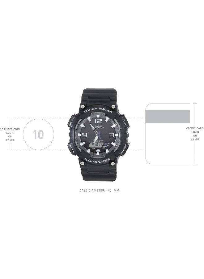 CASIO Men Analog & Digital Quartz Watch AQ-S810W-1AV - 52 mm - Black - Image 5