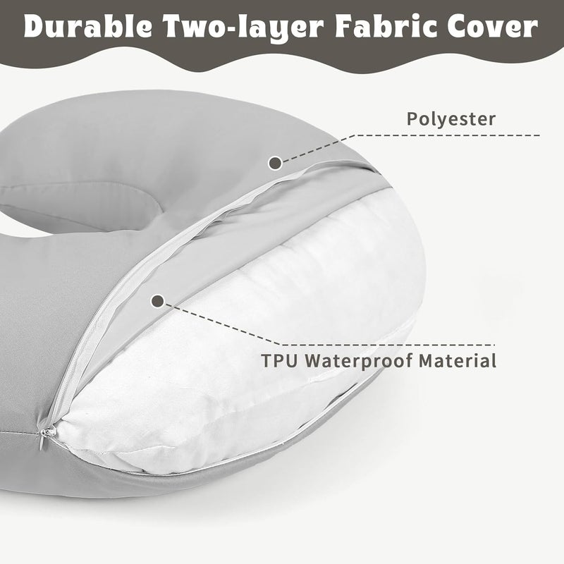 Hooyax Baby Waterproof Nursing Pillow Cover - Grey - Image 2