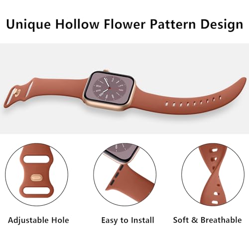 Tobfit Watch Strap Compatible with Apple Watch Series 8 7 6 5 4 3 2 1 SE 38 mm 42mm 40mm 44mm(Watch Not Included), Smartwatch band for Men Women, Strap for iWatch 8 7 6 5 4 3 2 1 (42mm, Claybank) - Image 5