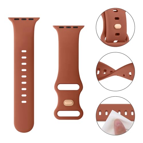 Tobfit Watch Strap Compatible with Apple Watch Series 8 7 6 5 4 3 2 1 SE 38 mm 42mm 40mm 44mm(Watch Not Included), Smartwatch band for Men Women, Strap for iWatch 8 7 6 5 4 3 2 1 (42mm, Claybank) - Image 3