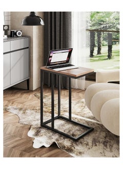 Chulovs Side Table End Table Living Room C Shaped Table for Sofa Couch and Large Desktop C Table for Bedroom with Sturdy Metal Legs  - Image 5