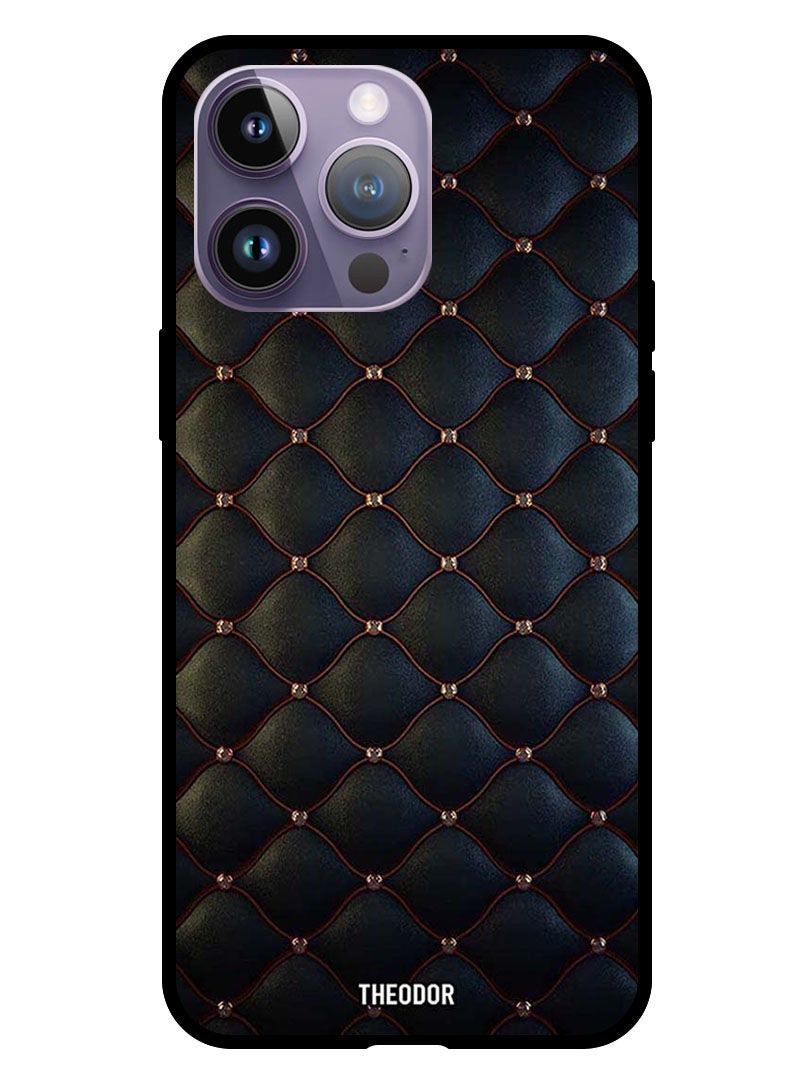 Theodor Protective Case Cover For Apple iPhone 14 Pro 6.1" 2022 Stappers On Black Cloth Pattern - Image 1