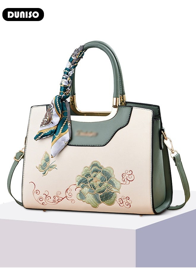 DUNISO Large-capacity Shoulder Bag, Fashion Elegant Handbag, Multi-pocket PU Leather Crossbody Bag Clutch Bag,Luxurious Ladies Casual Tote Purse Shoulder Bag with Adjustable Strap for Ladies Girls  - Image 2