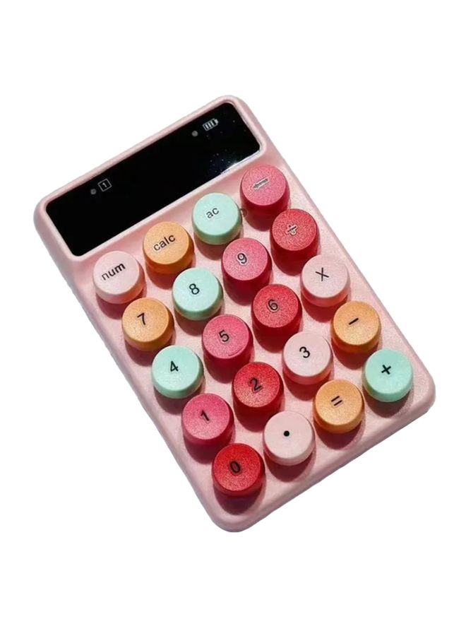 BURAQ Q3 2.4G Mini Wireless Office Digital Keyboard Cash Register Financial Accounting Password Keypad(Pink)  - Image 1