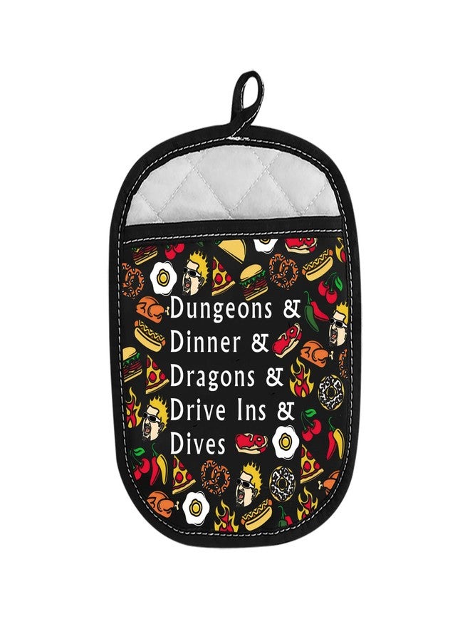 ليفلو حامل أواني مطبخ بتصميم شخصية الأب لمحبي لعبة Dungeons & Dragons، قفاز فرن لمحبي الطبخ، هدية مثالية لعشاق الألعاب، هدية عشاء لمنزل جديد (Dungeons) - Image 1