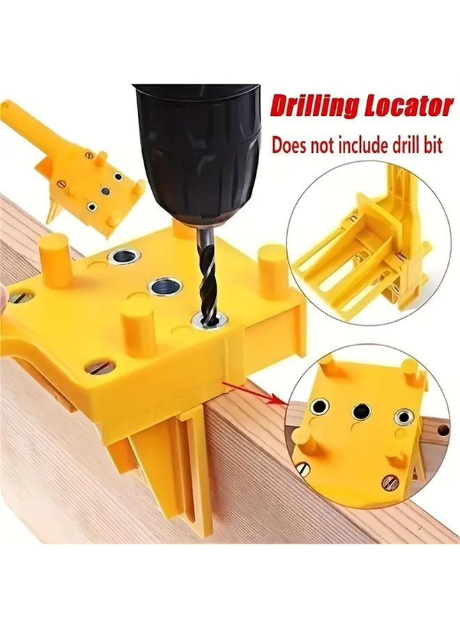 1 Set Handheld Drill Guide Hole Saw Tool Woodworking Dowelling Jig Drill Bits - Image 1