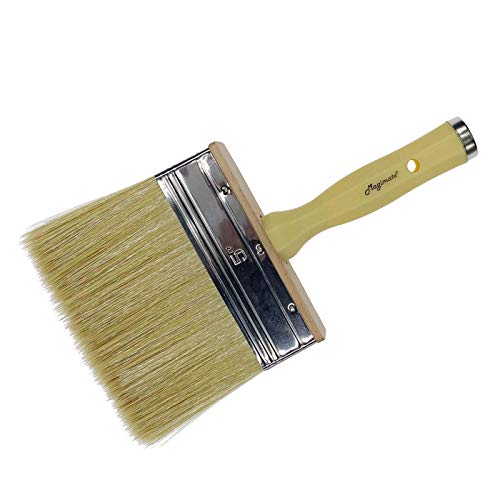 Magimate Deck Brush for Applying Stain, 5-inch Paint Brush, Medium Size for Quick Decking, Fence, Walls and Furniture Paint Application, Handle Threaded for Extension Use, Multicolor - Image 1