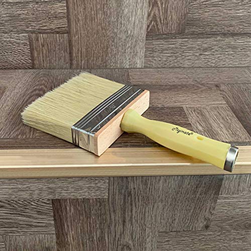 Magimate Deck Brush for Applying Stain, 5-inch Paint Brush, Medium Size for Quick Decking, Fence, Walls and Furniture Paint Application, Handle Threaded for Extension Use, Multicolor - Image 5
